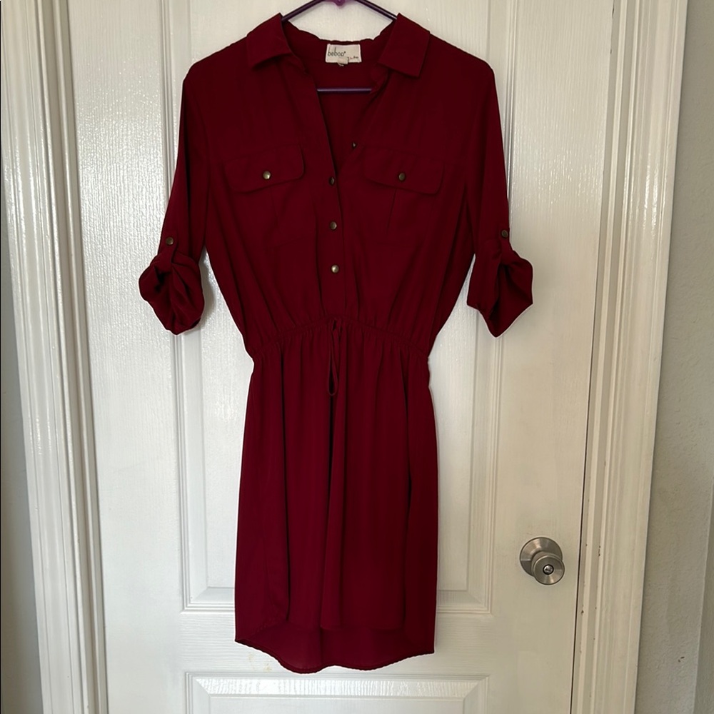 Apt. 9 Red Button-Up Dress